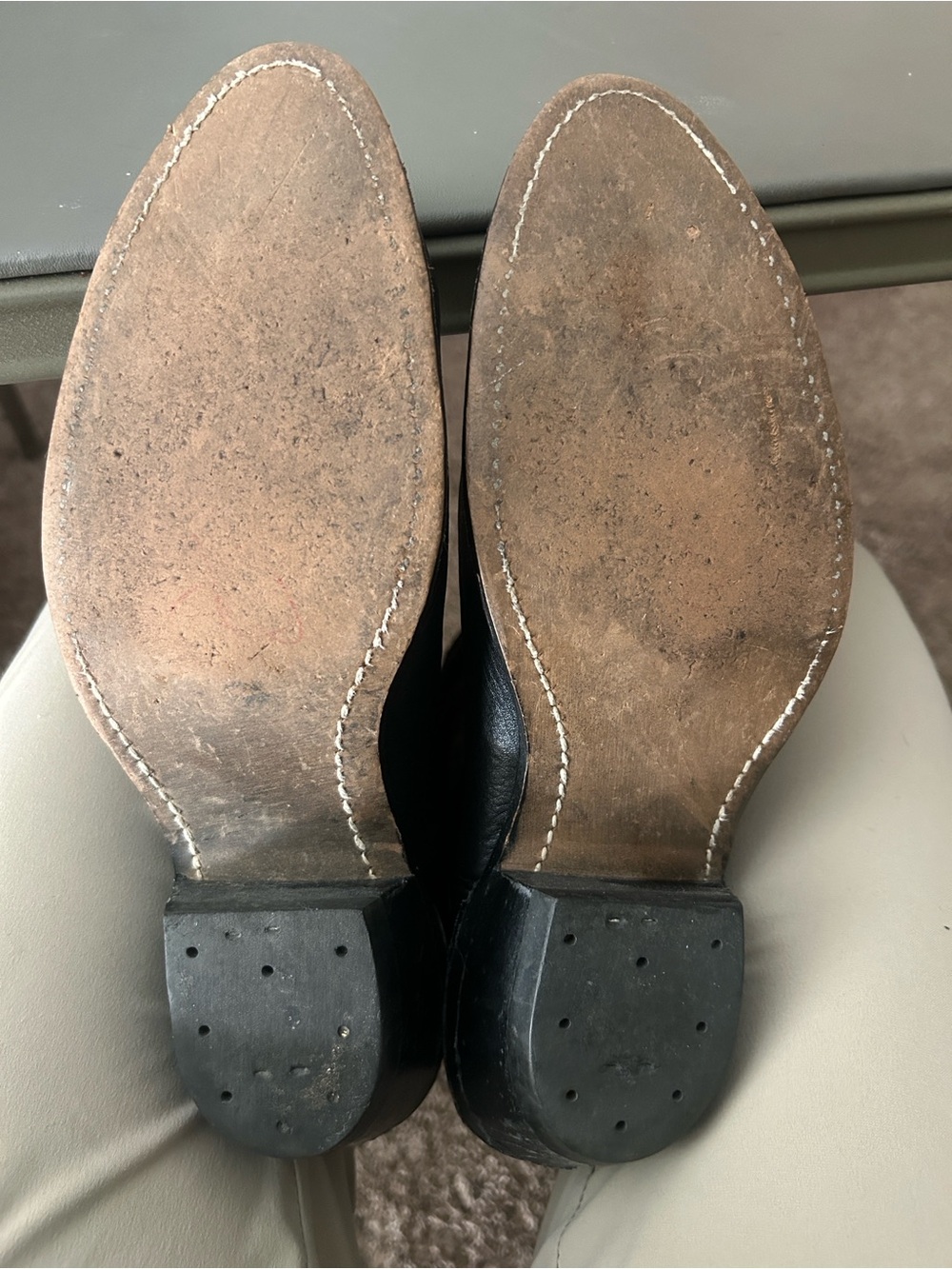 Black Western Leather Cowboy Boots - Unisex